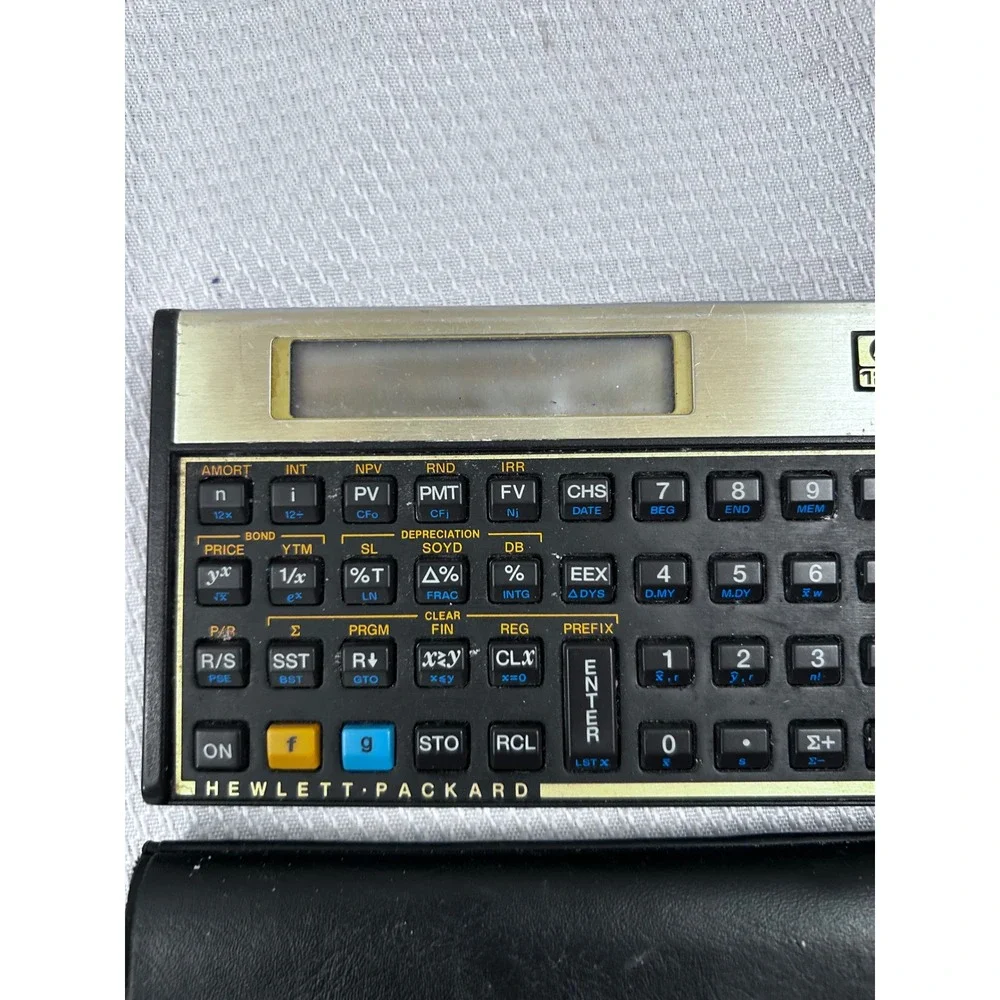 HP 12C Financial Calculator OS Gold Black Programmable Business Unisex